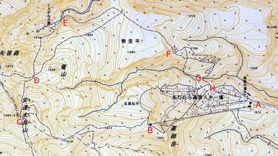 安達太良山地形図