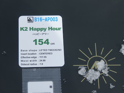 16/17モデル試乗 K2 Happy Hour 154 | スノーボード情報サイト：DQN 
